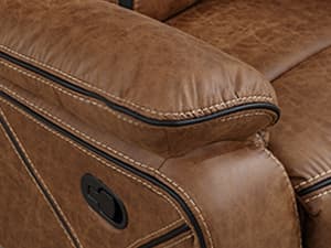 EBELLO Faux Leather Recliner Sofa Furniture Set for Living Room, Recliner Chair, Manual Loveseat, 3 Seat Recliniing Sofa Couch Set for Meeting Room, Brown