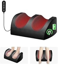 Shiatsu Foot Massager Machine with Heat, Foot and Calf Massager with Massage Roller, Deep Tissue Massager for Plantar Fasciitis, Pain Relief, Promotes Blood Circulation, Gifts for Women & Men