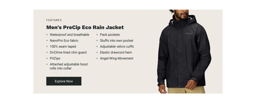 MARMOT Men's Precip Eco Waterproof Rain Jacket - 100% Recycled, Breathable, Lightweight, Packable Raincoat