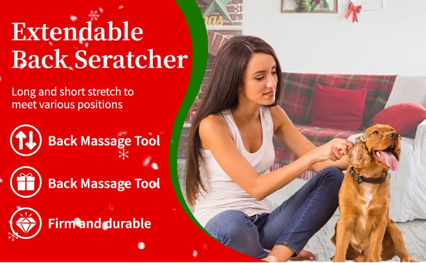 Unique Extendable Back Scratcher Gifts for Women Men Who Have Everything, Ideal Secret Santa Christmas Gifts for Dad Mom Grandma Sister Friends, Stocking Stuffers for Adults Men Women
