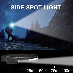 LED Headlamp, 2 Pack Rechargeable Flashlight for Adults, 230 Wide Beam Headlight, Motion Sensor Head Lamp, Adjustable Headband Outdoor Waterproof Head Light for Running, Camping, Hiking
