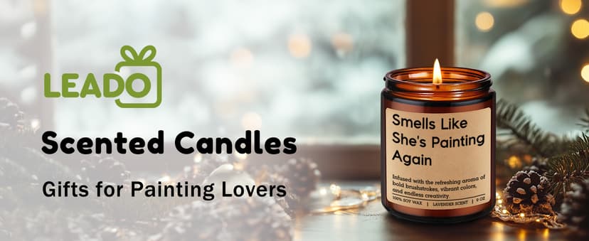 Funny Appreciation, Christmas, Birthday Gifts for Artists, Art Teacher Women, Watercolor Artists, Art Lovers, Painting Lovers LEADO Candle - Gifts for Artists Women, Painters, Artist Gifts for Women B0FNWBCXDL