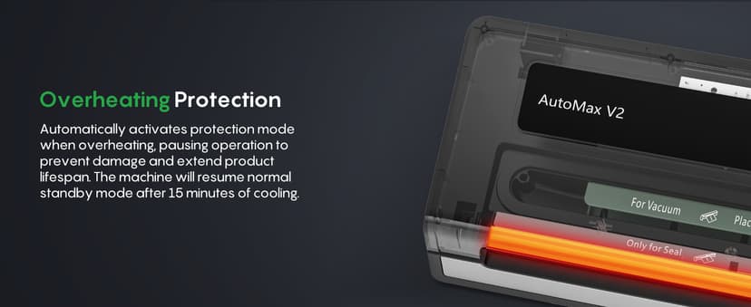 FRESKO Vacuum Sealer Machine with Automatic Bag Detection, Double Heat Seal, Compact Food Sealer, Easy to Use, Starter Kit