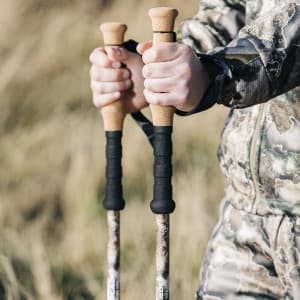 Cascade Mountain Tech Trekking Poles - Carbon Fiber Monopod Walking or Hiking Sticks with with Accessories Mount and Adjustable Quick Locks