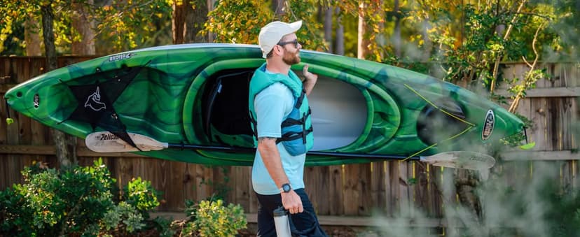 Pelican Argo 100X - Recreational Sit in Kayak - Lightweight Patented Ram-X™ Material - Ergoform™ Seating System - 10 ft