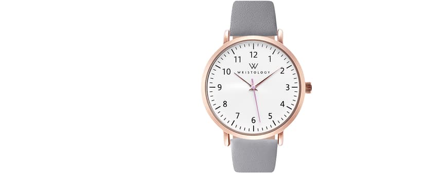 Wristology Maxi Numbers Womens Nurse Watch - Interchangeable Genuine Leather Strap Band - Large Easy to Read Boyfriend Size with Second Hand Men, Nurses, Teachers, Olivia