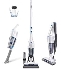 Vacmaster Portable 10.8V 2-in-1 Cordless Stick Lightweight Vacuum Cleaner with 2-Speed Power Control and LED Headlight for Hardwood Floor, Carpet & Pet Hair, Blue