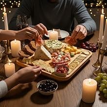 Charcuterie Board Set – Premium Bamboo Cheese Board with Slide-Out Knife Drawer – Complete Hosting Set for Wine Nights & Parties – Perfect Housewarming Gift and Wedding Gift for Couples