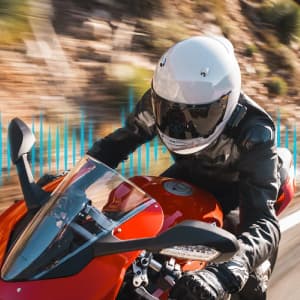 Cardo PACKTALK PRO Motorcycle Helmet Communication System Intercom, Crash Detection, Auto On/Off, Air Mount, 45mm Speakers, Single Pack