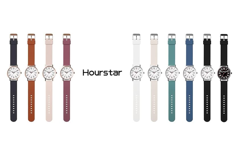 Hourstar Women's Analog Nurse Watch with Second Hand for Nursing, 12/24 Time, Silicone Band, Easy Read