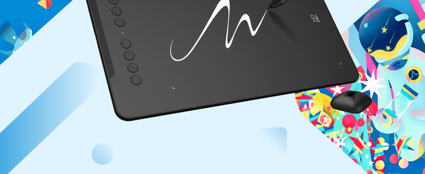 XPPen Updated Deco 01 V3 Drawing Tablet-16384 Levels of Pressure Battery-Free Stylus, 10x6 Inch OSU Graphic Tablet, 8 Hotkeys for Digital Art, Teaching, Gaming Drawing Pad for Chrome, PC, Mac, Android