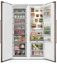 Ca'Lefort 48'' Panel Ready Refrigerator Bundle, Built-in Panel-Ready Fridge with Freezer Perfect for Kitchens -11°F-46°F Precise Freeze Control Reversible Door (Panel Not Included)