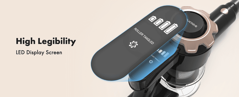 Trucozie Cordless Vacuum Cleaner, 8-in-1 Lightweight Stick Vacuum with 45mins Runtime, Powerful Suction, Vacuum Cleaners for Home, Hardwood Floors, Carpet, Pet Hair, Black