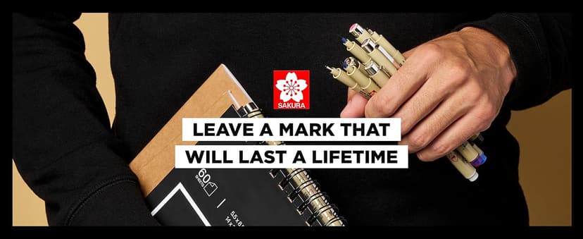 SAKURA Pigma Micron Fineliner Pens - Archival Black Ink Pens - Pens for Writing, Drawing, or Journaling - Assorted Point Sizes - 6 Pack