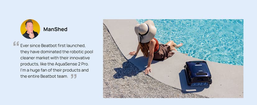 Beatbot AquaSense 2 Pro Cordless Robotic Pool Cleaner, Unmatched 5-in-1 Cleaning, Surface Parking, Skimmer with APP Control, Water Clarification, for Pools up to 3,875 Sq.ft – Obsidian