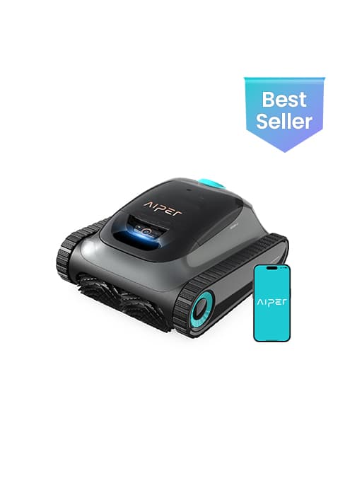 AIPER Surfer S2 Robotic Solar Pool Skimmer with APP Support, 24/7 Cleaning, Dual Charging Modes, Smart Obstacle Avoidance, Ideal for Most Swimming Pool Types