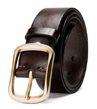 KEECOW Men's 100% Italian Cow Leather Belt Men With Anti-Scratch Buckle,Packed in a Box
