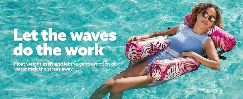 SLOOSH Inflatable Pool Floats Adult,2 Packs Floating Lounge Chairs,Blow up Pool Noodles for Adult Heavy Duty,Floating Chair for Party Summer Water Beach Lake Fun