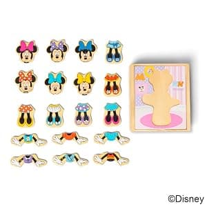 Melissa & Doug Disney Minnie Mouse Dress-Up Puzzle, 18 Pieces Mix and Match Outfits, Sorting & Matching Toy with Storage Case, Educational Puzzle for Toddlers Ages 3+