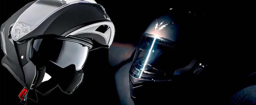 1Storm New Motorcycle Bike Modular Full Face Helmet Dual Visor Sun Shield: NOLED-X90 Matt Black