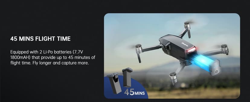 GPS Drones with Camera for Adults 4K, Under 249g, 45 Mins Flight, Brushless Motor, Light, Auto Follow, Tap Fly & Circle Fly, One Key Start, Foldable Drone for Adults Beginners