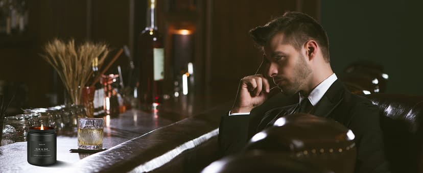 Auelife Scented Candles Set | Men Candle Set, Scented Candles for Home, Gifts for Men Aromatherapy Gift Set - 4 Pack Manly Gifts for Dad Fathers Day, Soy Candle of Leather/Smoke & Vanilla/Oak/Lavender