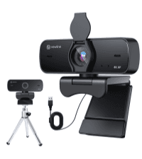 N newline 4K Webcam for PC, PDAF/CDAF Autofocus, 1080P@60FPS, 79° FOV, Auto Light Correction, 2 Noise Reduction Mics, Privacy Cover, USB-A, Streaming Camera for Skype, Teams, Online Meeting, NewEye 62