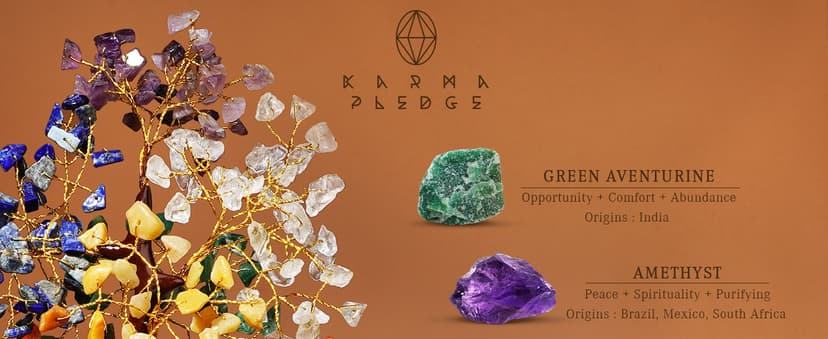 Crystal Tree of Life 7 Chakra Healing Crystal Trees for Home Decor, Office Desk Decor, Boho Decor, Handmade Bonsai Trees for Positive Energy, Money, Good Luck Birthday Gifts for Women, Mom