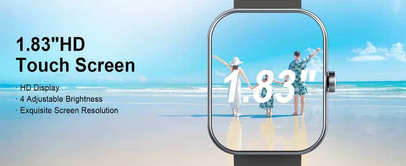 Smart Watch for Men Women (Answer/Make Call), 2025 1.83" HD Touchscreen Fitness Tracker, 110+ Sport Modes, Fitness Watch with Heart Rate/Sleep Monitor/Step, IP68 Waterproof Smartwatch for Android iOS