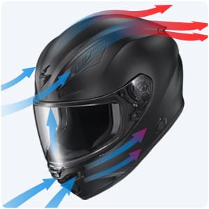 ScorpionEXO R430 Full Face Street Motorcycle Helmet with Bluetooth Ready Speaker Pocketss DOT/SNELL Approved Solid (Matte Black - X-Large)