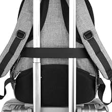 MATEIN Travel Laptop Backpack, Business Anti Theft Slim Sturdy Laptops Backpack with USB Charging Port, Water Resistant College School Computer Bag Gift for Men & Women Fits 15.6 Inch Notebook, Grey