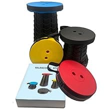 Fishboy Upgraded Collapsible Stool, 400lbs Max Weight, Lightweight But Sturdy, Portable Retractable Folding Telescoping Foldable Camping Stool for Adults Outdoor Fishing Hiking BBQ