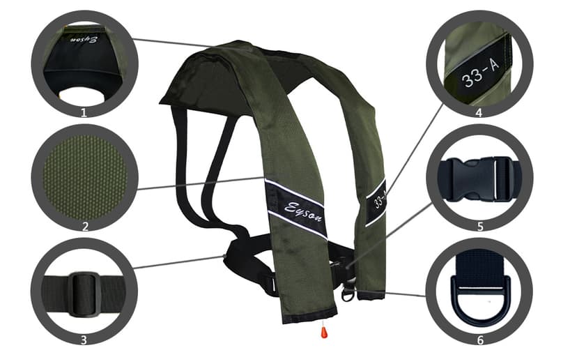 Eyson Slim Inflatable Life Jacket Life Vest Automatic