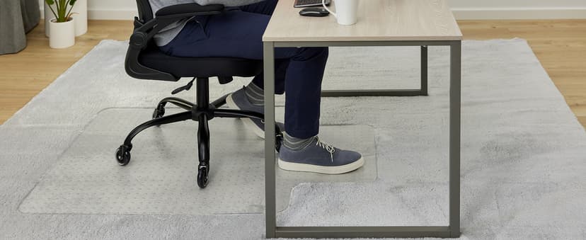 GORILLA GRIP Slip Resistant Clear Office Chair Mat for Carpet Floors, 36x48 Smooth Rolling Glide Under Desk, Heavy Duty Plastic Computer Mats and Carpeted Floor Protector, Work and Gaming Chairs