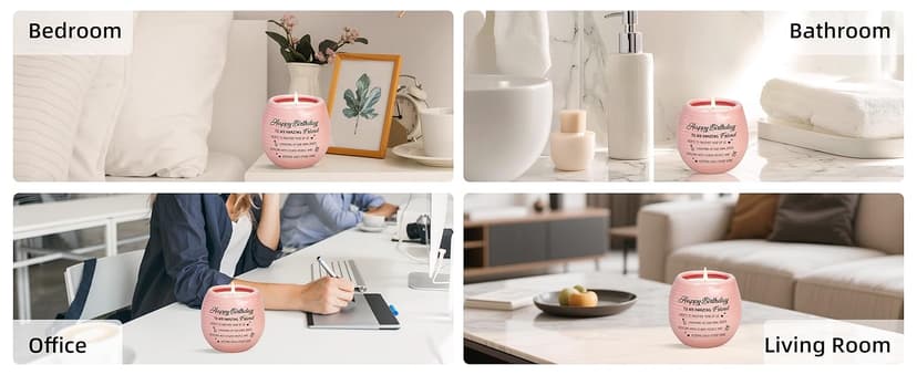 Happy Birthday Gifts for Women - Funny Best Friend Friendship Birthday Gifts for Women Bestie BFF Coworker Classmate - 10oz Lavender Scented Soy Wax Candle