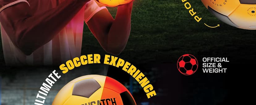 Light Up Soccer Ball - Glow in The Dark - NO 5 - Sports Gear Gifts for Boys & Girls 8-15+ Year Old - Kids, Teens Gift Birthday Ideas - Cool Boy Toys Ages 8 to 15 Glowing Night Activity