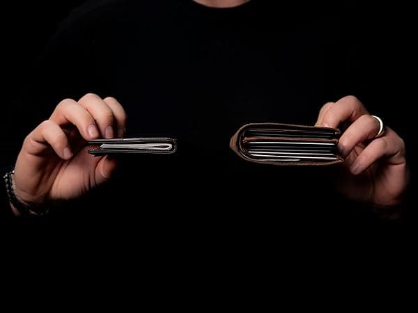 Kingly Cash Clip Slim Leather Wallet for Men with RFID Blocking & Money Clip - Minimalist Front Pocket Bifold Wallet Holds 12 Cards - Secure Card Holder with Easy Access Pull Tab