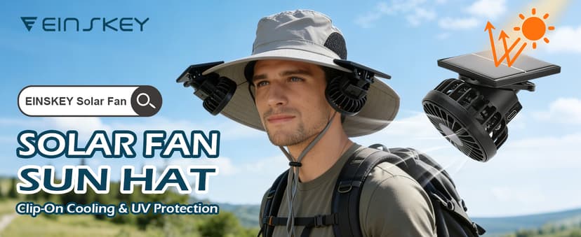 EINSKEY Wide Brim Sun Hat, UPF 50+ UV Protection Waterproof Packable Bucket Hat for Men & Women, Fishing Hiking Beach Garden