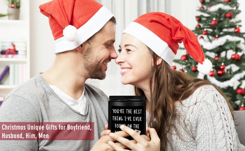 Anniversary Birthday Gifts for Men, Gifts for Boyfriend, Funny Romantic Wedding Gift for Men, Him, Boyfriend, Husband, Best Friends, Lover, Black Cedar Juniper Sandalwood Candle