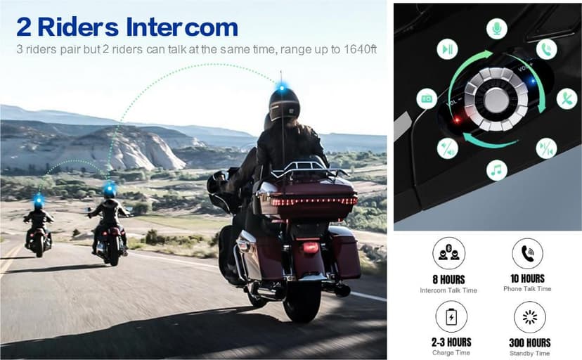 FreedConn BM2-S Bluetooth Motorcycle Helmet, Flip-Up Modular Motorbike Helmet, 500M Connectivity for 2-3 Riders, Voice Dial, Hands-Free Call, MP3, FM, DOT Certified (Medium, Gloss Black)