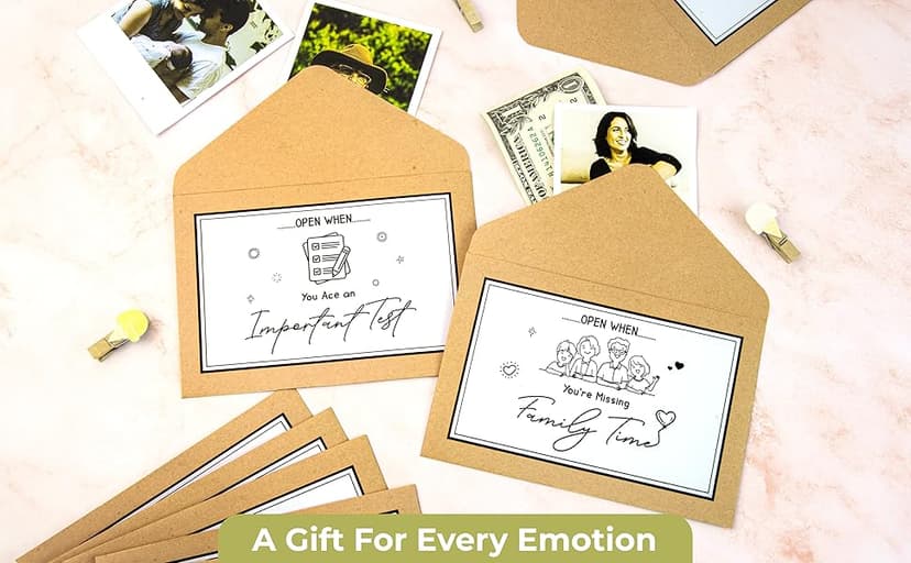 Open When Envelopes For College Student - High School Graduation Gift Card Book 2025, Open When Letters For Boyfriend, Colleges Survival Kit Going To College Gifts For Her, Him, Daughter