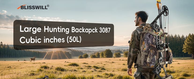 BLISSWILL Hunting Backpack Outdoor Gear Hunting Daypack for Rifle Bow Gun Hunting Gifts for Men
