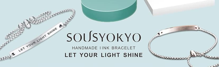 SOUSYOKYOSAM Women Bracelets for Women, Stainless Steel Inspiration Motivational Jewelry Gifts for Girl B07SLKDT79