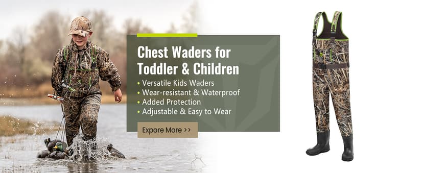 TIDEWE Hunting Waders with Boot Hanger & 600G Insulation, Waterproof Cleated Neoprene Bootfoot Fishing Chest Waders