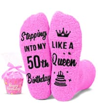 HAPPYPOP 50th Birthday Gifts Ideas - Socks for Turning 50 Year Old Friends Him Her Women Man