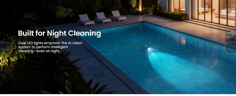AIPER Scuba V3 AI Vision Cordless Robotic Pool Cleaner, Include Wireless Charging Dock, Smart Waterline Parking & Featherlight Design, Micromesh Multi-Layer Filtration, Grey