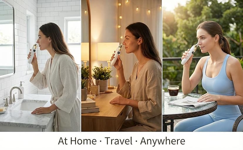 2026 Pore Vacuum, USB Rechargeable Blackhead Remover Vacuum,3 Levels Adjustable Pore Vacuum Blackhead Remover, with 5 Suction Power,6 Probes,Face Vacuum Pore Cleanser for Women & Men-Gold