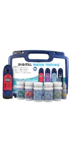 ITS 486201-KM Pool Exact EZ Photometer Master Pool Test Kit | 10 Parameters - F/C/T Chlorine, pH, Alkalinity, Calcium, Cyanuric, Copper, Salt, & Phosphate | 25 Tests All Parameters | NSF Certified