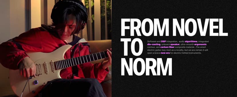 Enya Electric Guitar Inspire 39" Smart Electric Carbon Fiber Guitarra with 15W Wireless Speaker, 20 Distinct Tones, Onboard Presets, Charging Cable, Adjusting Wrench, and Gig Bag