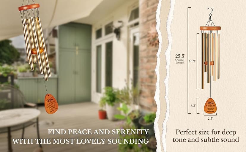 Gifts for Mom, Moms Wind Chimes, Mother's Day Best Gift for Mom, Mother Birthday Gift from Daughter Son, Love Reminder Gifts for Birthday Thanksgiving Christmas